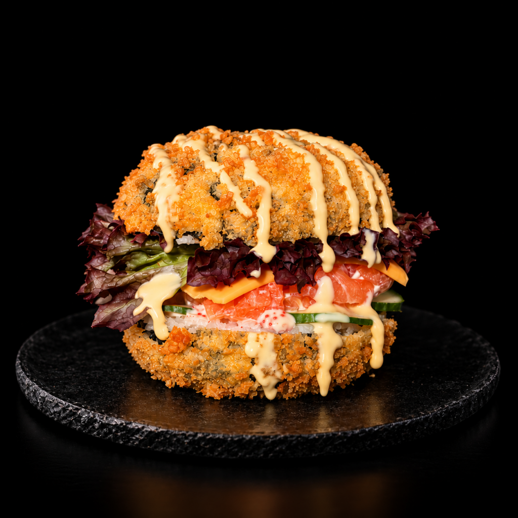 Smok Burger z łososiem